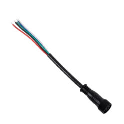 Alternative view of GLOBOSTAR® WWCONNECTOR 90706 5 Pin Σύνδεσμος Τροφοδοσίας για Wall Washers & Προβολείς με Είσοδο 5 x 0.25mm2 & Έξοδο 1 x Θηλυκό Βύσμα Αδιάβροχο IP65 - Μαύρο - Μ12.5 x Π1.6 x Υ1.6cm