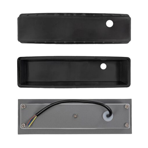kelvo® STEPART KLV-101-0093 Χωνευτό Φωτιστικό Σκαλοπατιού / Διαδρόμου LED 3W 375lm 45° AC 220-240V Αδιάβροχο IP65 Θερμό Λευκό 2700K – Lumileds SMD Chip & TÜV SÜD Driver – Γκρι Ανθρακί Ματ – Μ6.5 x Π6.5 x Υ21cm / Q5.4 x 18.9cm – 5 Χρόνια Εγγύηση