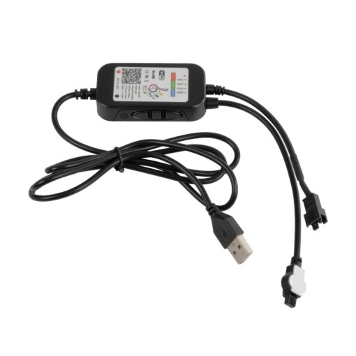 GLOBOSTAR® DIGISTRIP 90758 Σετ Ψηφιακής Pixel Addressable Ταινίας με RF Ασύρματο Χειριστήριο & Λειτουργία μέσω WiFi APP LED 36W/5m 2880lm/5m 120° DC 5V με USB 2.0 IP20 150 x SMD5050 Chip/5m 150 x Pixel/5m Πολύχρωμο RGB Dimmable SPI/TTL Protocol – Sanan SMD Chip – Μ500 x Π1 x Υ0.2cm – Ρολό 5 Μέτρων – 5 Χρόνια Εγγύηση
