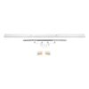 GLOBOSTAR® WALLBASE 77524 Γραμμική Μεταλλική Ροζέτα για Κρέμαση 4 Φωτιστικών – Λευκό – Μ120 x Π5 x Υ4cm