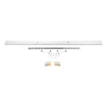 GLOBOSTAR® WALLBASE 77524 Γραμμική Μεταλλική Ροζέτα για Κρέμαση 4 Φωτιστικών – Λευκό – Μ120 x Π5 x Υ4cm