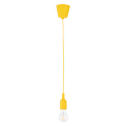 GLOBOSTAR® CABLITO 61555 Μοντέρνο Κρεμαστό Φωτιστικό Οροφής με Ντουί 1 x E27 AC 220-240V IP20 - Κίτρινο - Μ4 x Π4 x Υ110cm