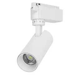 Globostar S-40010 Μονοφασικό Bridgelux COB LED Λευκό Φωτιστικό Σποτ Ράγας 10W 230V 1300lm 30° Ψυχρό Λευκό 6000k