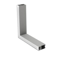 GLOBOSTAR® ALP-CORNER-SIDE90 LUMILINE 61768 Επιφανειακό / Κρεμαστό Προφίλ Αλουμινίου Γωνία με Λευκό Γαλακτερό Πατητό Κάλυμμα για Ταινίες LED IP20 - Γκρι Ανθρακί Ματ - Μ30 x Π3.5 x Υ7cm