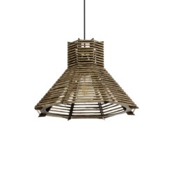 Alternative view of GLOBOSTAR® JUTTI 205-0051 Boho Κρεμαστό Φωτιστικό Οροφής με Ντουί 1 x E27 AC 220-240V IP20 - Καφέ- M40 x Π40 x Υ26cm