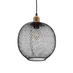 Alternative view of GLOBOSTAR® WIRE 201-0019 Μοντέρνο Κρεμαστό Φωτιστικό Οροφής με Ντουί 1 x E27 AC 220-240V IP20 - Μαύρο & Χρυσό - Μ25 x Π25 x Υ32cm