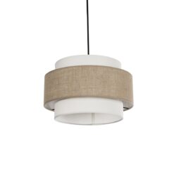 Alternative view of GLOBOSTAR® SOHO 204-0172 Μοντέρνο Κρεμαστό Φωτιστικό Οροφής με Ντουί 1 x E27 AC 220-240V IP20 - Καφέ & Μπεζ - Μ30 x Π30 x Υ20cm