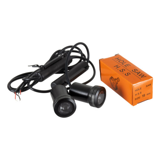 GloboStar® 81606 FIAT Ghost Car Brand Logo Projector – Προτζέκτορας Προβολής Μάρκας Αυτοκινήτου LED CREE XHP35 3W 240lm 120° DC 12V IP20 Ψυχρό Λευκό 6000K