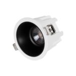 GLOBOSTAR® DUSTY 60341 Χωνευτό Downlight Σποτ LED 12W 1320lm 45° AC 220-240V Αδιάβροχο IP65 Θερμό Λευκό 2700K – Bridgelux COB Chip & TÜV SÜD Driver – Λευκό & Μαύρο Ματ – Μ8.5 x Π8.5 x Υ7cm m / Q7.2cm – 5 Χρόνια Εγγύηση