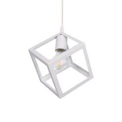 Alternative view of GLOBOSTAR® DISE 201-0052 Μοντέρνο Κρεμαστό Φωτιστικό Οροφής με Ντουί 1 x E27 AC 220-240V IP20 - Λευκό - Μ28 x Π28 x Υ31cm