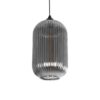 GLOBOSTAR® MELONI 206-0018 Μοντέρνο Κρεμαστό Φωτιστικό Οροφής με Ντουί 1 x E27 AC 220-240V IP20 – Μαύρο Φιμέ – Μ20 x Π20 x Υ38cm