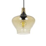 GLOBOSTAR® OVOCE 206-0033 Μοντέρνο Κρεμαστό Φωτιστικό Οροφής με Ντουί 1 x E27 AC 220-240V IP20 – Mελί – Μ20 x Π20 x Υ22cm