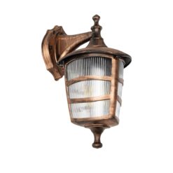 Alternative view of GLOBOSTAR® ZARDIN 203-0226 Vintage Φωτιστικό Τοίχου - Απλίκα με Ντουί 1 x E27 AC 220-240V IP44 - Χάλκινο - Μ17 x Π22 x Υ30cm