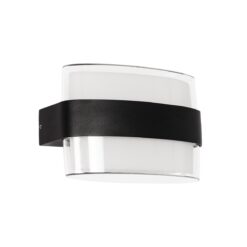 GLOBOSTAR® EMPIRE 60782 Μοντέρνο Φωτιστικό Τοίχου – Απλίκα LED 12W 1260lm 120° AC 220-240V Αδιάβροχο IP65 Φυσικό Λευκό 4500K – Bridgelux SMD Chip & TÜV SÜD Driver – Μαύρο Ματ – Μ18.5 x Π9 x Υ12cm – 3 Χρόνια Εγγύηση