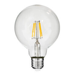 Alternative view of GLOBOSTAR® BUBBLE 99009 Λάμπα E27 G95 LED 4W 400lm 360° AC 220-240V IP20 Θερμό Λευκό 2700K - Long Filament Chip - Διάφανο - Μ9.5 x Π9.5 x Υ13.7cm - 3 Χρόνια Εγγύηση