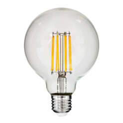 Alternative view of GLOBOSTAR® BUBBLE 99011 Λάμπα E27 G95 LED 12W 1200lm 360° AC 220-240V IP20 Θερμό Λευκό 2700K Dimmable - Long Filament Chip - Διάφανο - Μ9.5 x Π9.5 x Υ13.7cm - 3 Χρόνια Εγγύηση
