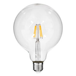 Alternative view of GLOBOSTAR® BUBBLE 99012 Λάμπα E27 G125 LED 4W 400lm 360° AC 220-240V IP20 Θερμό Λευκό 2700K Dimmable - Long Filament Chip - Διάφανο - Μ12.5 x Π12.5 x Υ18cm - 3 Χρόνια Εγγύηση
