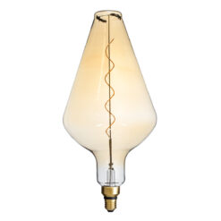 Alternative view of GLOBOSTAR® ROCKET 99022 Λάμπα E27 BA200 LED 6W 420lm 360° AC 220-240V IP20 Ultra Θερμό Λευκό 2200K Dimmable - Soft S Spiral Filament Chip - Μελί - Μ20 x Π20 x Υ41.5cm - 3 Χρόνια Εγγύηση