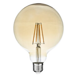 Alternative view of GLOBOSTAR® BUBBLE 99043 Λάμπα E27 G125 LED 8W 720lm 360° AC 220-240V IP20 Ultra Θερμό Λευκό 2200K Dimmable - Long Filament Chip - Μελί - Μ12.5 x Π12.5 x Υ18cm - 3 Χρόνια Εγγύηση