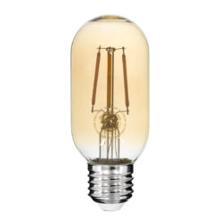 Alternative view of GLOBOSTAR® TUBIS 99048 Λάμπα Σωλήνας E27 T45 LED 4W 350lm 360° AC 220-240V IP20 Ultra Θερμό Λευκό 2200K Dimmable - Long Filament Chip - Μελί - Μ4.5 x Π4.5 x Υ11cm - 3 Χρόνια Εγγύηση