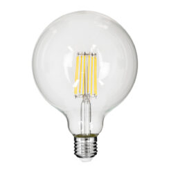Alternative view of GLOBOSTAR® BUBBLE 99055 Λάμπα E27 G125 LED 12W 1320lm 360° AC 220-240V IP20 Φυσικό Λευκό 4500K Dimmable - Long Filament Chip - Διάφανο - Μ12.5 x Π12.5 x Υ18cm - 3 Χρόνια Εγγύηση