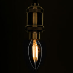 Alternative view of GLOBOSTAR® CANDLE 99061 Λάμπα Κεράκι E14 C35 LED 4W 400lm 360° AC 220-240V IP20 Θερμό Λευκό 2700K Dimmable - Filament Chip - Μαύρο Φιμέ - Μ3.5 x Π3.5 x Υ9.8cm - 3 Χρόνια Εγγύηση