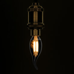 Alternative view of GLOBOSTAR® CANDLE 99062 Λάμπα Κεράκι E14 C35T LED 4W 400lm 360° AC 220-240V IP20 Θερμό Λευκό 2700K Dimmable - Filament Chip - Μαύρο Φιμέ - Μ3.5 x Π3.5 x Υ12cm - 3 Χρόνια Εγγύηση