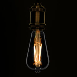 Alternative view of GLOBOSTAR® PEAR 99076 Λάμπα E27 ST64 LED 8W 800lm 360° AC 220-240V IP20 Θερμό Λευκό 2700K Dimmable - Long Filament Chip - Μαύρο Φιμέ - Μ6.4 x Π6.4 x Υ14.5cm - 3 Χρόνια Εγγύηση