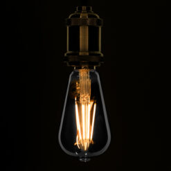 Alternative view of GLOBOSTAR® PEAR 99077 Λάμπα E27 ST64 LED 10W 1000lm 360° AC 220-240V IP20 Θερμό Λευκό 2700K Dimmable - Long Filament Chip - Μαύρο Φιμέ - Μ6.4 x Π6.4 x Υ14.5cm - 3 Χρόνια Εγγύηση
