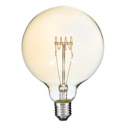 Alternative view of GLOBOSTAR® BUBBLE 99081 Λάμπα E27 G125 LED 4W 280lm 360° AC 220-240V IP20 Ultra Θερμό Λευκό 2200K Dimmable - Ultra Thin Soft T Spiral Filament Chip - Μελί - Μ12.5 x Π12.5 x Υ18cm - 3 Χρόνια Εγγύηση