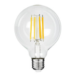 Alternative view of GLOBOSTAR® BUBBLE 99088 Λάμπα E27 G95 LED 7W 1470lm 360° AC 220-240V IP20 Θερμό Λευκό 2700K - Long Filament Chip - Διάφανο - Μ9.5 x Π9.5 x Υ13.8cm - 3 Χρόνια Εγγύηση