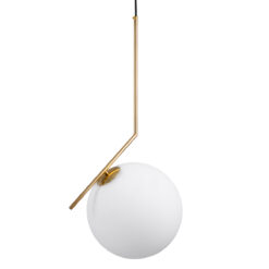 Alternative view of GLOBOSTAR® MONROE 00956 Μοντέρνο Κρεμαστό Φωτιστικό Οροφής με Ντουί 1 x E27 AC 220-240V IP20 - Χρυσό & Λευκό - Μ30 x Π30 x Υ75cm