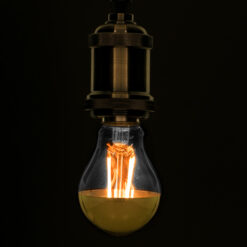 Alternative view of GLOBOSTAR® GLOBE 99107 Λάμπα E27 A60 LED 8W 840lm 320° AC 220-240V IP20 Ultra Θερμό Λευκό 2200K Dimmable - Filament Chip - Διάφανο με Χρυσό Ανεστραμμένο Καθρέπτη - Μ6 x Π6 x Υ11cm - 3 Χρόνια Εγγύηση