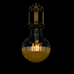 Alternative view of GLOBOSTAR® BUBBLE 99108 Λάμπα E27 G80 LED 4W 400lm 320° AC 220-240V IP20 Ultra Θερμό Λευκό 2200K Dimmable - Filament Chip - Διάφανο με Χρυσό Ανεστραμμένο Καθρέπτη - Μ8 x Π8 x Υ12.5cm - 3 Χρόνια Εγγύηση