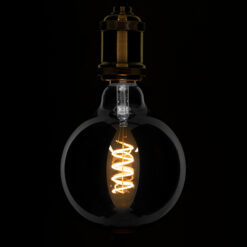 Alternative view of GLOBOSTAR® BUBBLE 99139 Λάμπα E27 G125 LED 6W 470lm 360° AC 220-240V IP20 Θερμό Λευκό 2700K Dimmable - Soft Spiral Filament Chip - Μαύρο Φιμέ - Μ12.5 x Π12.5 x Υ17.8cm - 3 Χρόνια Εγγύηση