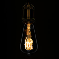 Alternative view of GLOBOSTAR® PEAR 99142 Λάμπα E27 ST64 LED 6W 470lm 360° AC 220-240V IP20 Θερμό Λευκό 2700K Dimmable - Soft T Spiral Filament Chip - Μαύρο Φιμέ - Μ6.4 x Π6.4 x Υ14.5cm - 3 Χρόνια Εγγύηση