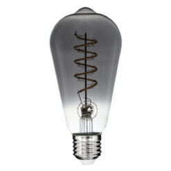 Alternative view of GLOBOSTAR® PEAR 99145 Λάμπα E27 ST64 LED 4W 280lm 360° AC 220-240V IP20 Θερμό Λευκό 2700K Dimmable - Soft S Spiral Filament Chip - Μαύρο Φιμέ - Μ6.4 x Π6.4 x Υ14cm - 3 Χρόνια Εγγύηση