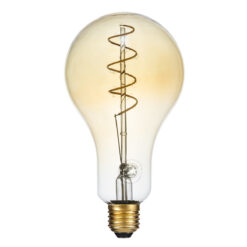 Alternative view of GLOBOSTAR® CHERRY 99164 Λάμπα E27 PS30 LED 4W 280lm 360° AC 220-240V IP20 Ultra Θερμό Λευκό 2200K Dimmable - Soft S Spiral Filament Chip - Μελί - Μ9.5 x Π9.5 x Υ17.5cm - 3 Χρόνια Εγγύηση