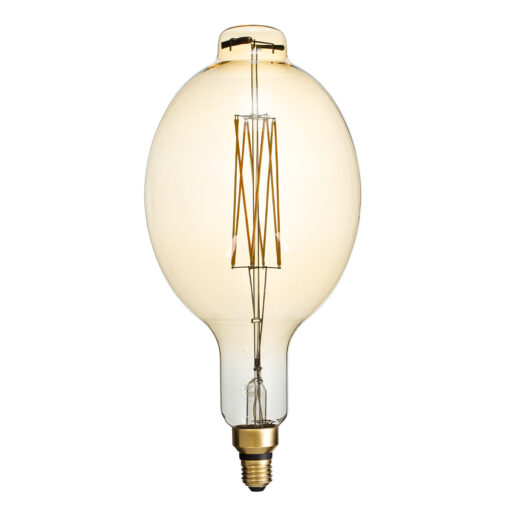 GLOBOSTAR® MANGOS 99166 Λάμπα E27 BT180 LED 8W 720lm 360° AC 220-240V IP20 Ultra Θερμό Λευκό 2200K Dimmable – Long Filament Chip – Μελί – Μ18 x Π18 x Υ39cm – 3 Χρόνια Εγγύηση