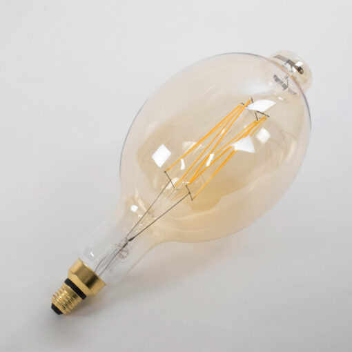 GLOBOSTAR® MANGOS 99166 Λάμπα E27 BT180 LED 8W 720lm 360° AC 220-240V IP20 Ultra Θερμό Λευκό 2200K Dimmable – Long Filament Chip – Μελί – Μ18 x Π18 x Υ39cm – 3 Χρόνια Εγγύηση