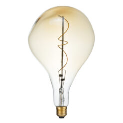 Alternative view of GLOBOSTAR® ROCK 99175 Λάμπα E27 R170 LED 4W 280lm 360° AC 220-240V IP20 Ultra Θερμό Λευκό 2200K Dimmable - Soft S Spiral Filament Chip - Μελί - Μ16.5 x Π16.5 x Υ28cm - 3 Χρόνια Εγγύηση