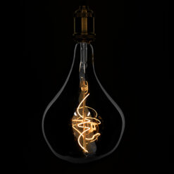 Alternative view of GLOBOSTAR® ROCK 99176 Λάμπα E27 R170 LED 6W 480lm 360° AC 220-240V IP20 Θερμό Λευκό 2700K Dimmable - Soft S Spiral Filament Chip - Μαύρο Φιμέ - Μ16.7 x Π16.7 x Υ29cm - 3 Χρόνια Εγγύηση
