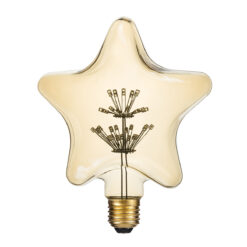 Alternative view of GLOBOSTAR® DECOSTAR 99207 Λάμπα E27 S125 LED 1W 70lm 360° AC 220-240V IP20 Ultra Θερμό Λευκό 2200K - Diode HP Filament Chip - Μελί - Μ15 x Π6 x Υ16cm - 3 Χρόνια Εγγύηση