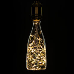 Alternative view of GLOBOSTAR® DECOBOTTLE 99221 Λάμπα E27 DBC80 LED 3W 240lm 360° AC 220-240V IP20 Θερμό Λευκό 2700K - Copper String Chip - Διάφανο - Μ8 x Π8 x Υ23cm - 3 Χρόνια Εγγύηση