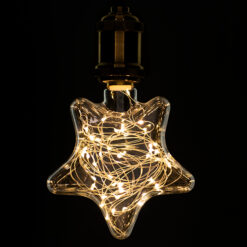 Alternative view of GLOBOSTAR® DECOSTAR 99224 Λάμπα E27 DSC125 LED 2W 160lm 360° AC 220-240V IP20 Θερμό Λευκό 2700K - Copper String Chip - Διάφανο - Μ15 x Π6 x Υ18cm - 3 Χρόνια Εγγύηση