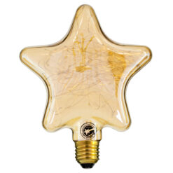GLOBOSTAR® DECOSTAR 99225 Λάμπα E27 DSC125 LED 2W 150lm 360° AC 220-240V IP20 Ultra Θερμό Λευκό 2200K - Copper String Chip - Μελί - Μ15 x Π6 x Υ18cm - 3 Χρόνια Εγγύηση