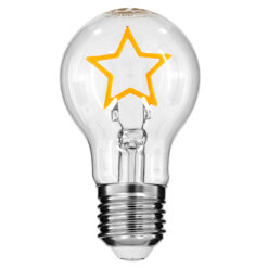 Alternative view of GLOBOSTAR® STAR 99251 Λάμπα E27 A60 LED 3W 240lm 360° AC 220-240V IP20 Ultra Θερμό Λευκό 2200K Dimmable - Filament Chip - Διάφανο - Μ6 x Π6 x Υ11cm - 3 Χρόνια Εγγύηση