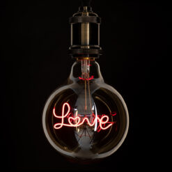 Alternative view of GLOBOSTAR® LOVE 99253 Λάμπα E27 G125 LED 2.4W 204lm 360° AC 220-240V IP20 Κόκκινο Dimmable - Filament Chip - Μελί - Μ12.5 x Π12.5 x Υ18cm - 3 Χρόνια Εγγύηση