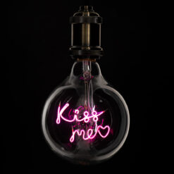 Alternative view of GLOBOSTAR® KISS ME 99256 Λάμπα E27 G125 LED 4W 340lm 360° AC 220-240V IP20 Ροζ Dimmable - Filament Chip - Διάφανο - Μ12.5 x Π12.5 x Υ18cm - 3 Χρόνια Εγγύηση