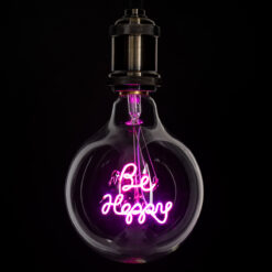 Alternative view of GLOBOSTAR® BE HAPPY 99259 Λάμπα E27 G125 LED 4W 340lm 360° AC 220-240V IP20 Ροζ Dimmable - Filament Chip - Διάφανο - Μ12.5 x Π12.5 x Υ18cm - 3 Χρόνια Εγγύηση